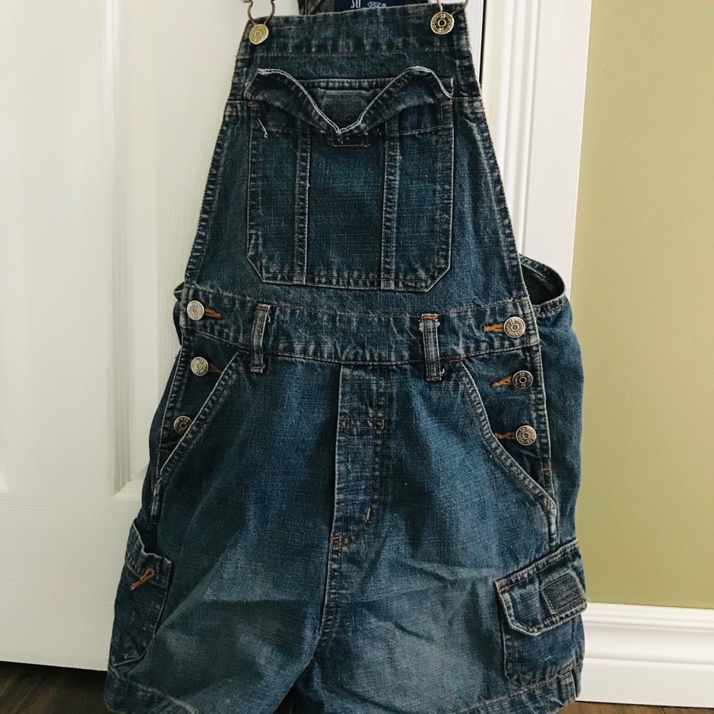 Overall shorts denim